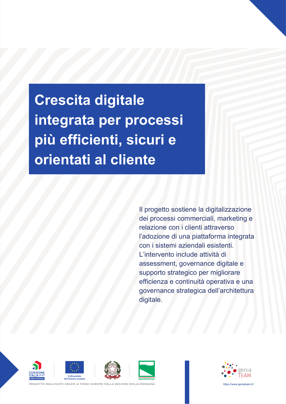 Locandina progetto — Crescita digitale integrata, geniaTEAM